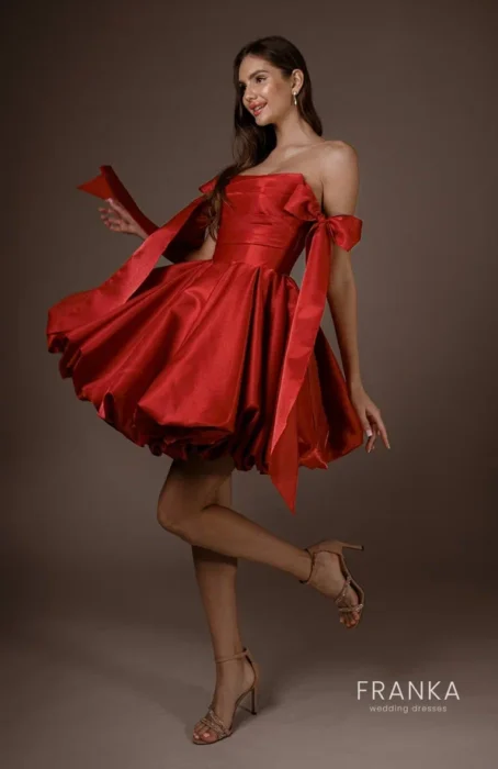 короткое вечернее платье кэнди red
